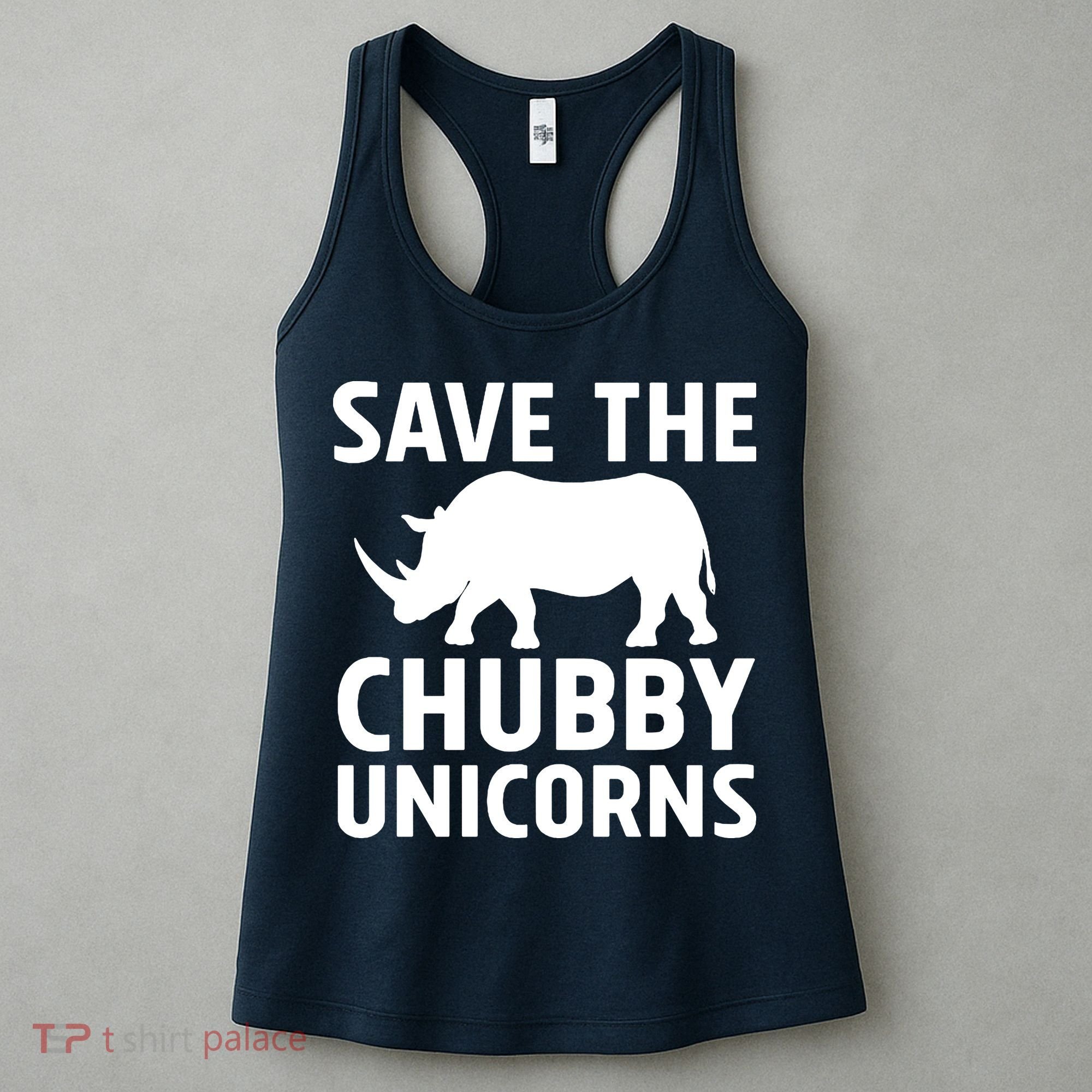 Save The Chubby Unicorns Funny Women's Tank Top