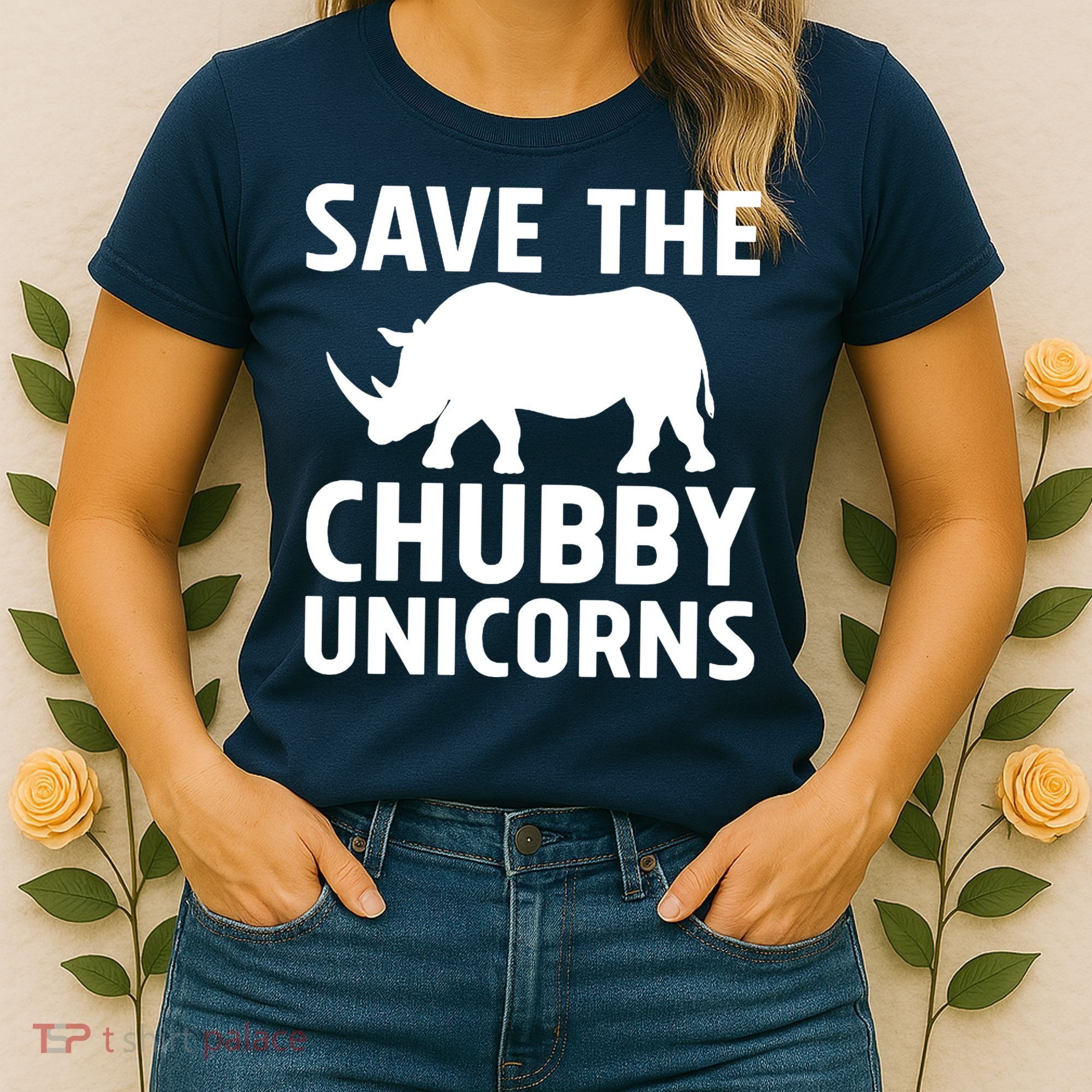 Save The Chubby Unicorns Funny Women's T-Shirt
