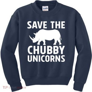 Save The Chubby Unicorns Funny Kids Sweatshirt