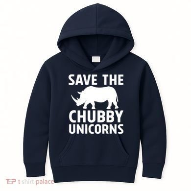 Save The Chubby Unicorns Funny Kids Hoodie