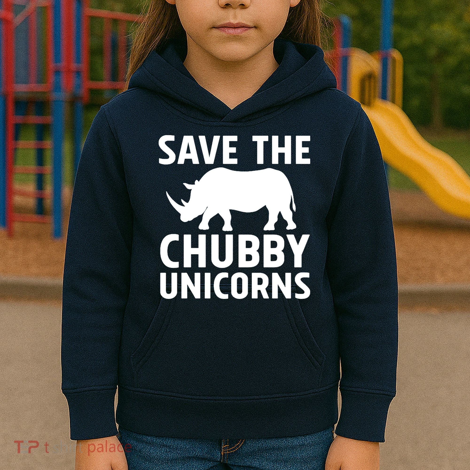 Save The Chubby Unicorns Funny Kids Hoodie