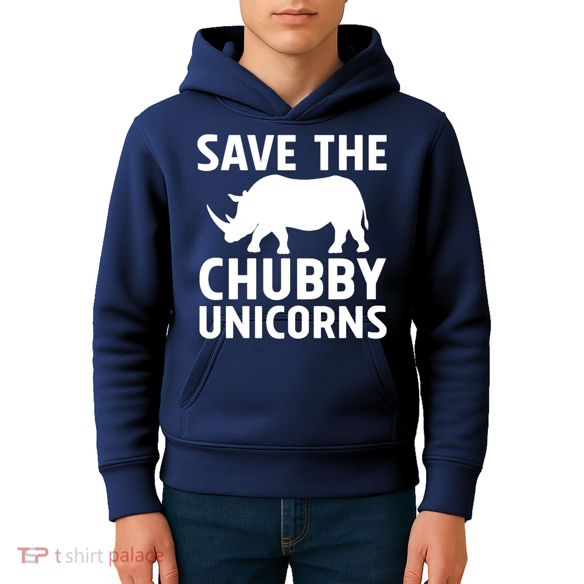 Save The Chubby Unicorns Funny Kids Hoodie