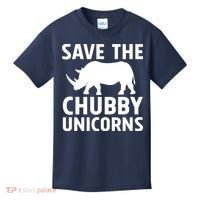 Save The Chubby Unicorns Funny Kids T-Shirt thumb 0