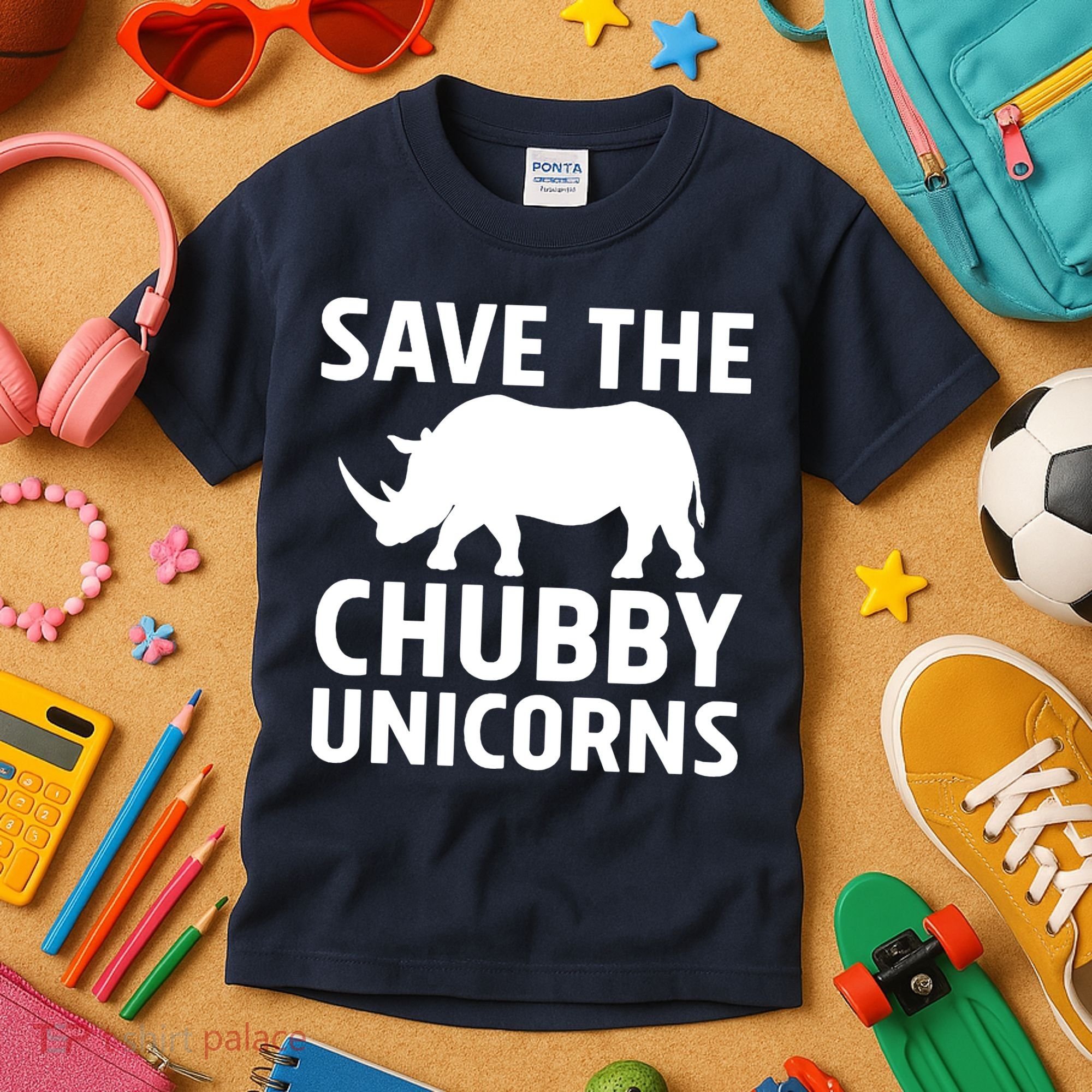 Save The Chubby Unicorns Funny Kids T-Shirt