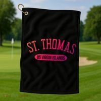 St Thomas Cool Gift Classic Style St Thomas Us Virgin Islands Gift Golf Towel thumb 1