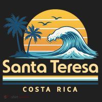 Santa Teresa Costa Rica Retro Wave Women's Sweatshirt thumb 2