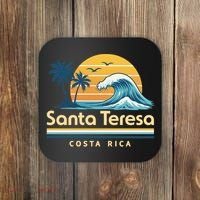 Santa Teresa Costa Rica Retro Wave Coaster thumb 0