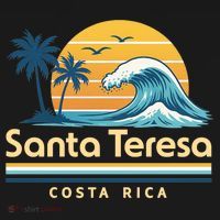 Santa Teresa Costa Rica Retro Wave Coaster thumb 2