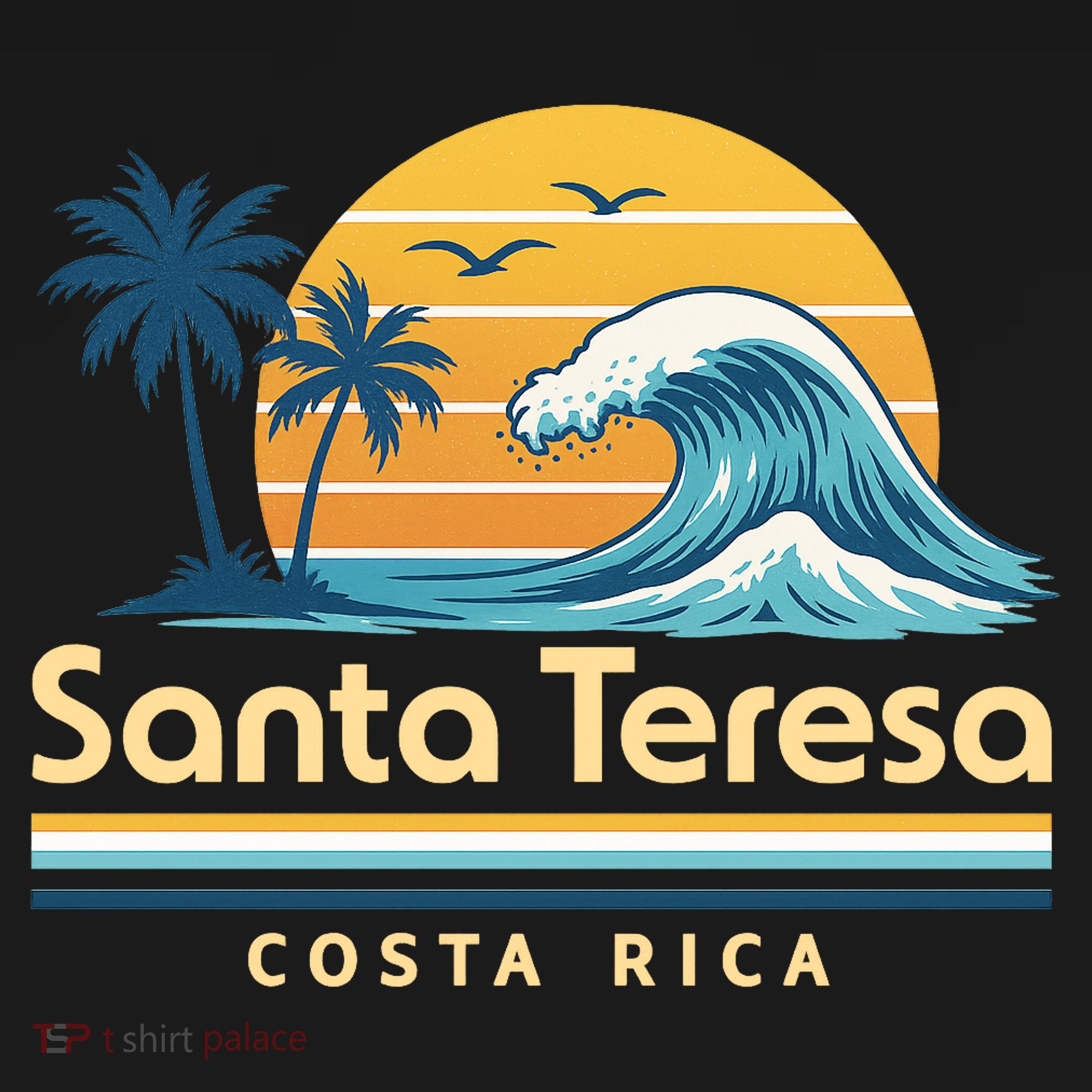Santa Teresa Costa Rica Retro Wave Coaster