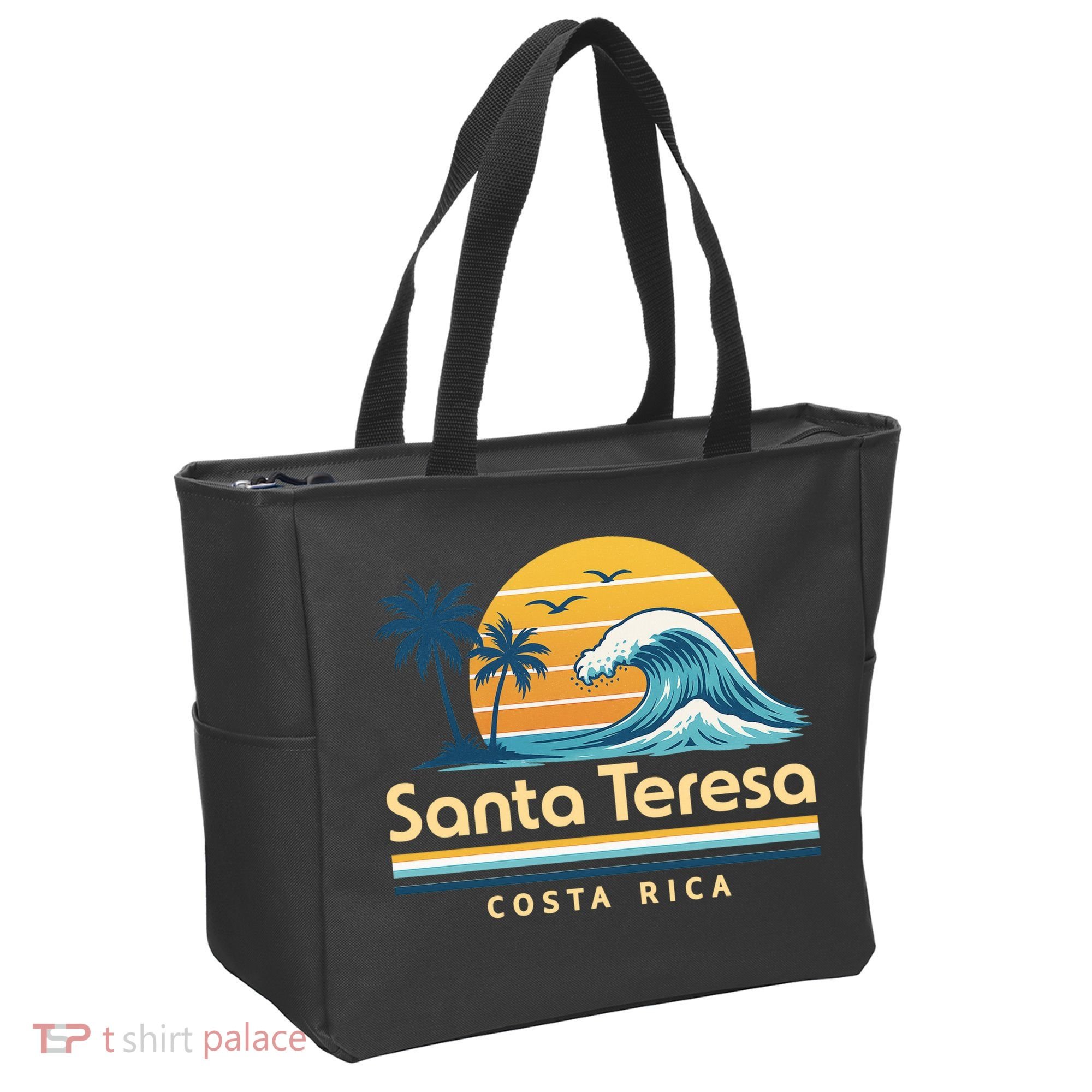 Santa Teresa Costa Rica Retro Wave Tote Bag