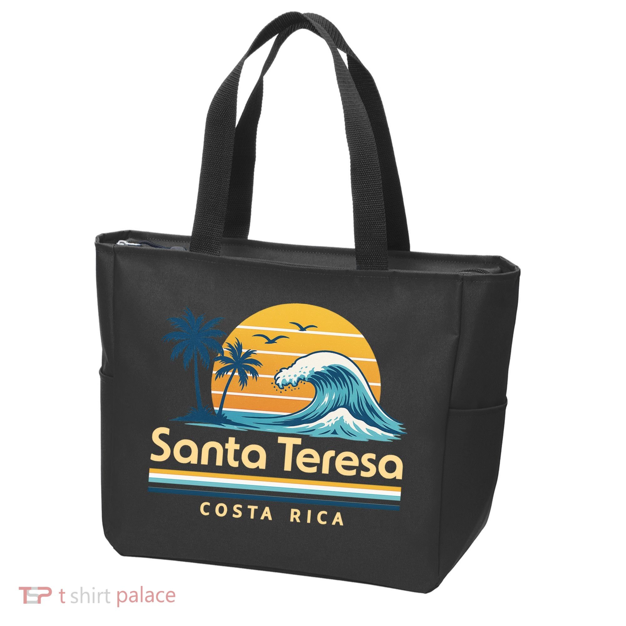 Santa Teresa Costa Rica Retro Wave Tote Bag