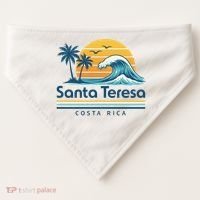 Santa Teresa Costa Rica Retro Wave USA-Made Doggie Bandana thumb 0