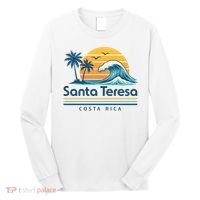Santa Teresa Costa Rica Retro Wave Long Sleeve Shirt thumb 0