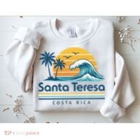 Santa Teresa Costa Rica Retro Wave Sweatshirt thumb 2