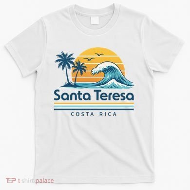 Santa Teresa Costa Rica Retro Wave T-Shirt