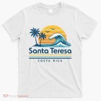 Santa Teresa Costa Rica Retro Wave T-Shirt thumb 0