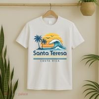 Santa Teresa Costa Rica Retro Wave T-Shirt thumb 2