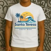 Santa Teresa Costa Rica Retro Wave T-Shirt thumb 3