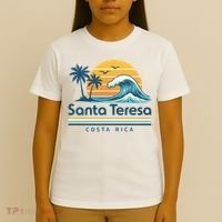 Santa Teresa Costa Rica Retro Wave T-Shirt thumb 4