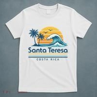Santa Teresa Costa Rica Retro Wave T-Shirt thumb 5