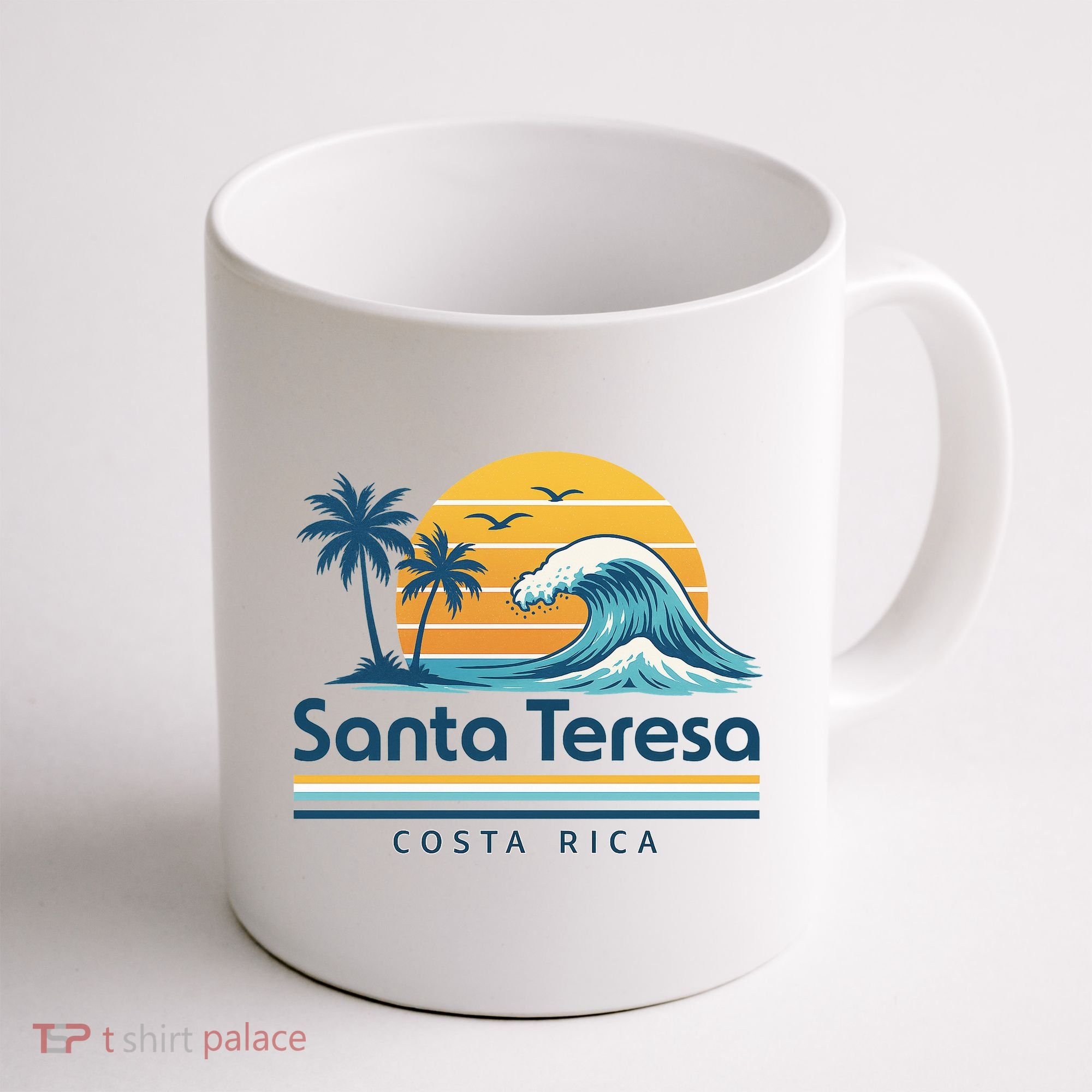 Santa Teresa Costa Rica Retro Wave Coffee Mug