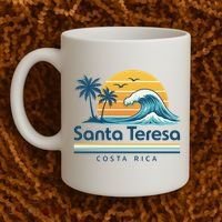 Santa Teresa Costa Rica Retro Wave Coffee Mug thumb 2