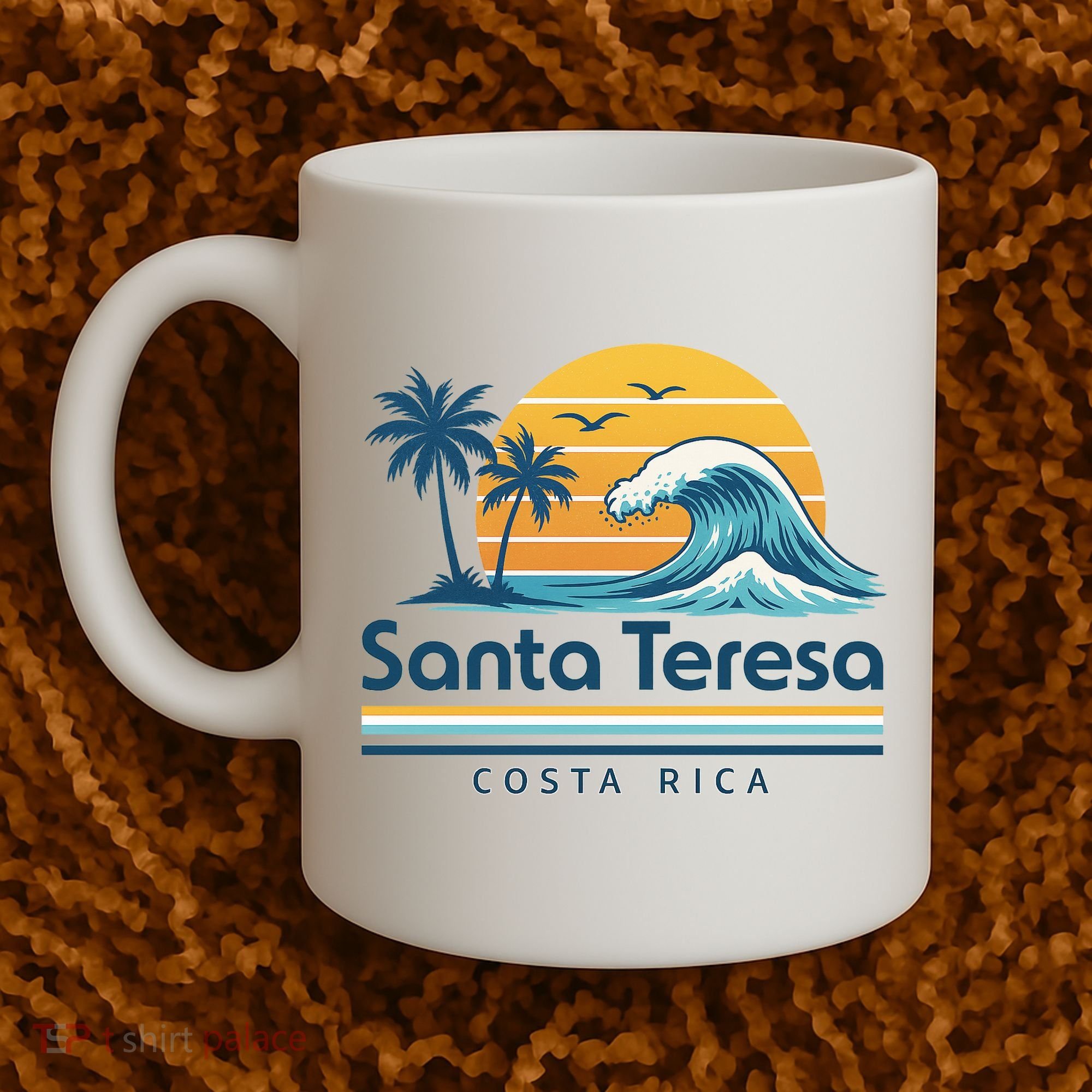 Santa Teresa Costa Rica Retro Wave Coffee Mug