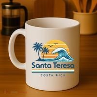 Santa Teresa Costa Rica Retro Wave Coffee Mug thumb 4