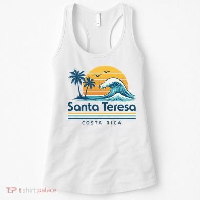Santa Teresa Costa Rica Retro Wave Women's Tank Top