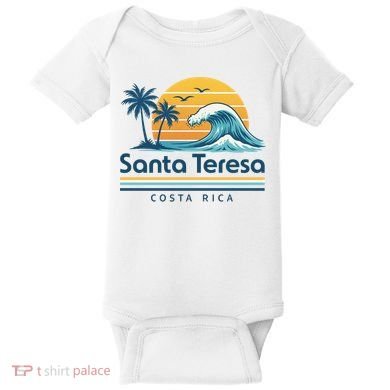Santa Teresa Costa Rica Retro Wave Baby Bodysuit