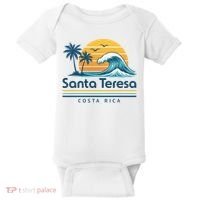 Santa Teresa Costa Rica Retro Wave Baby Bodysuit thumb 0