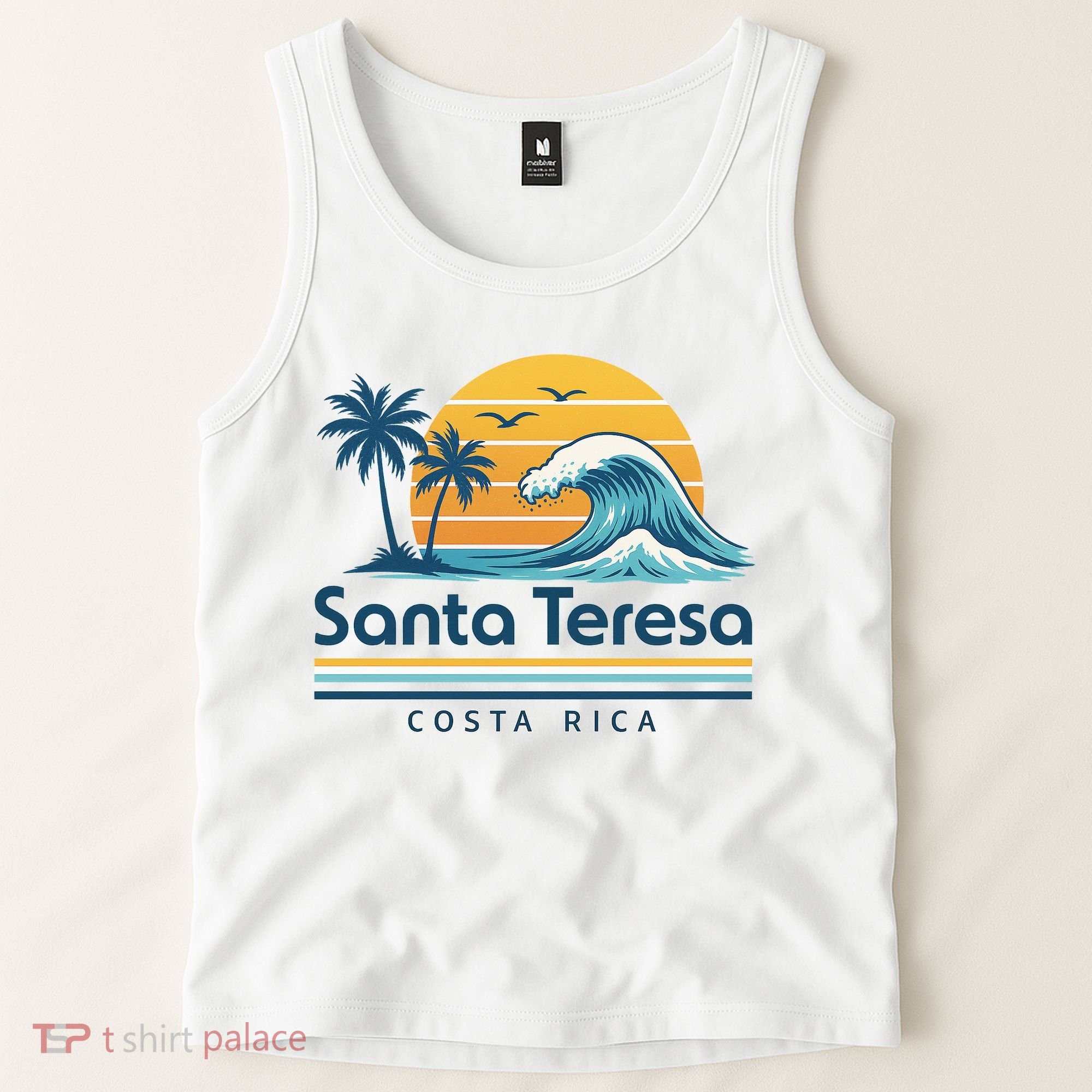 Santa Teresa Costa Rica Retro Wave Tank Top