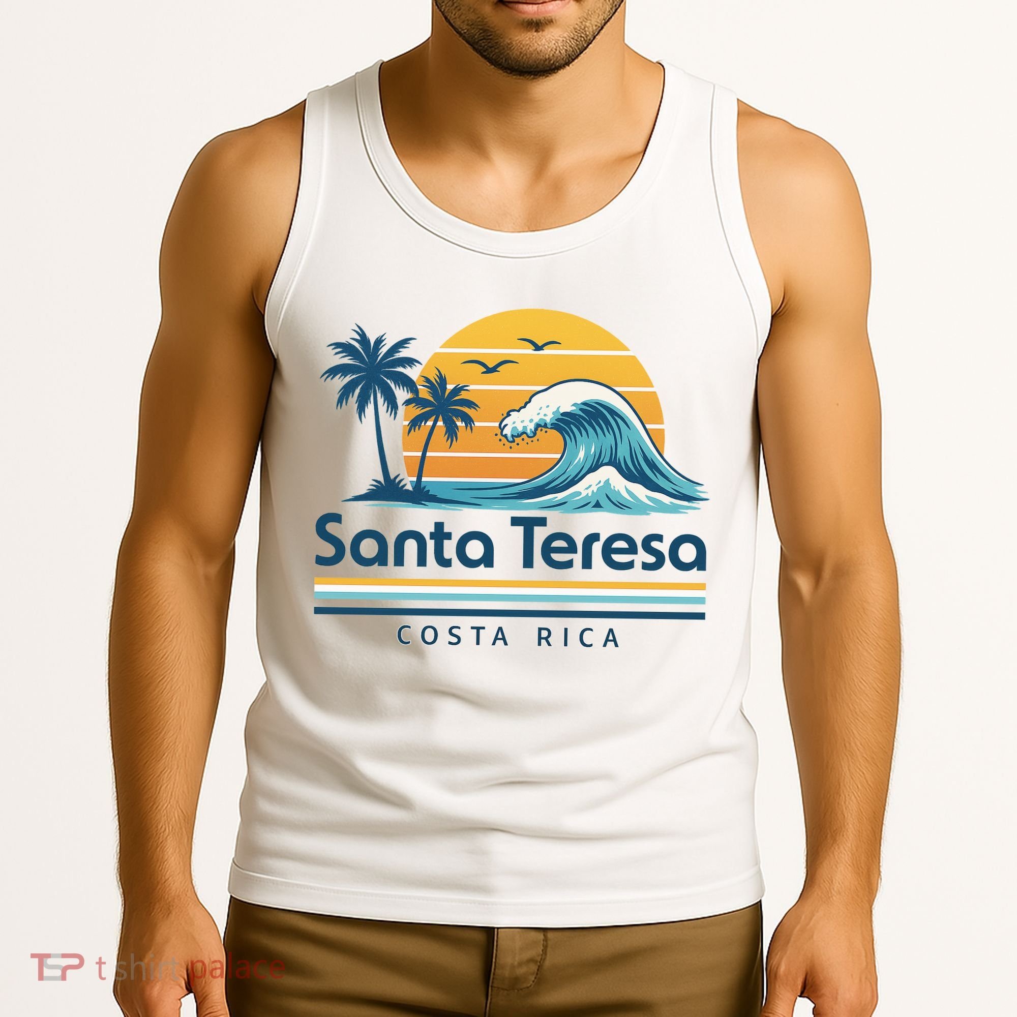 Santa Teresa Costa Rica Retro Wave Tank Top