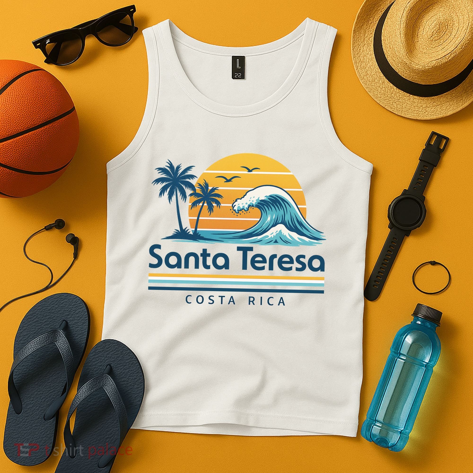 Santa Teresa Costa Rica Retro Wave Tank Top