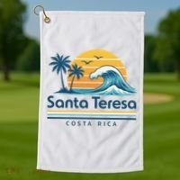 Santa Teresa Costa Rica Retro Wave Golf Towel thumb 1