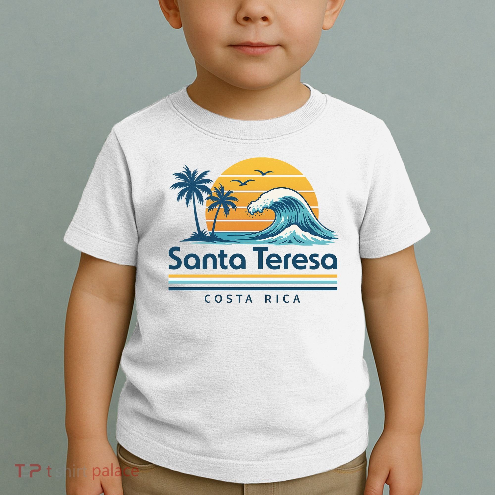 Santa Teresa Costa Rica Retro Wave Toddler T-Shirt