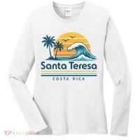 Santa Teresa Costa Rica Retro Wave Women's Long Sleeve Shirt thumb 0