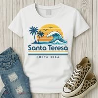 Santa Teresa Costa Rica Retro Wave Women's T-Shirt thumb 3