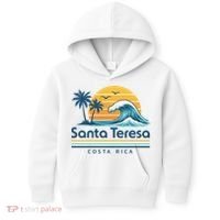 Santa Teresa Costa Rica Retro Wave Kids Hoodie thumb 0