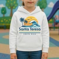 Santa Teresa Costa Rica Retro Wave Kids Hoodie thumb 3