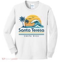Santa Teresa Costa Rica Retro Wave Kids Long Sleeve Shirt thumb 0