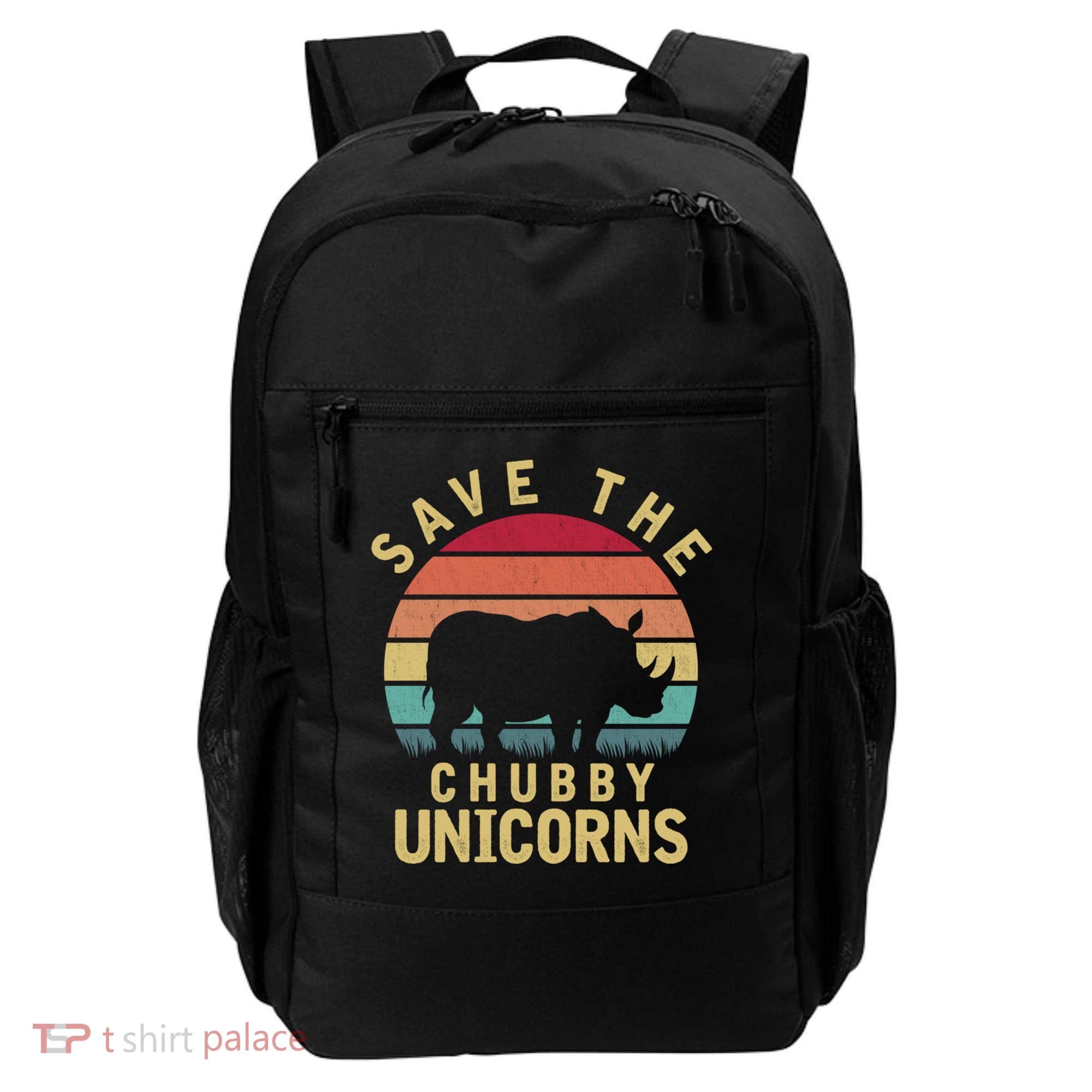 Save The Chubby Unicorn Rhino Cool Gift Backpack