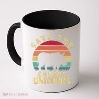 Save The Chubby Unicorn Rhino Cool Gift Coffee Mug thumb 0