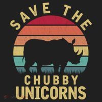 Save The Chubby Unicorn Rhino Cool Gift Golf Towel thumb 3
