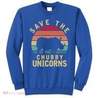 Save The Chubby Unicorn Rhino Cool Gift Sweatshirt thumb 0