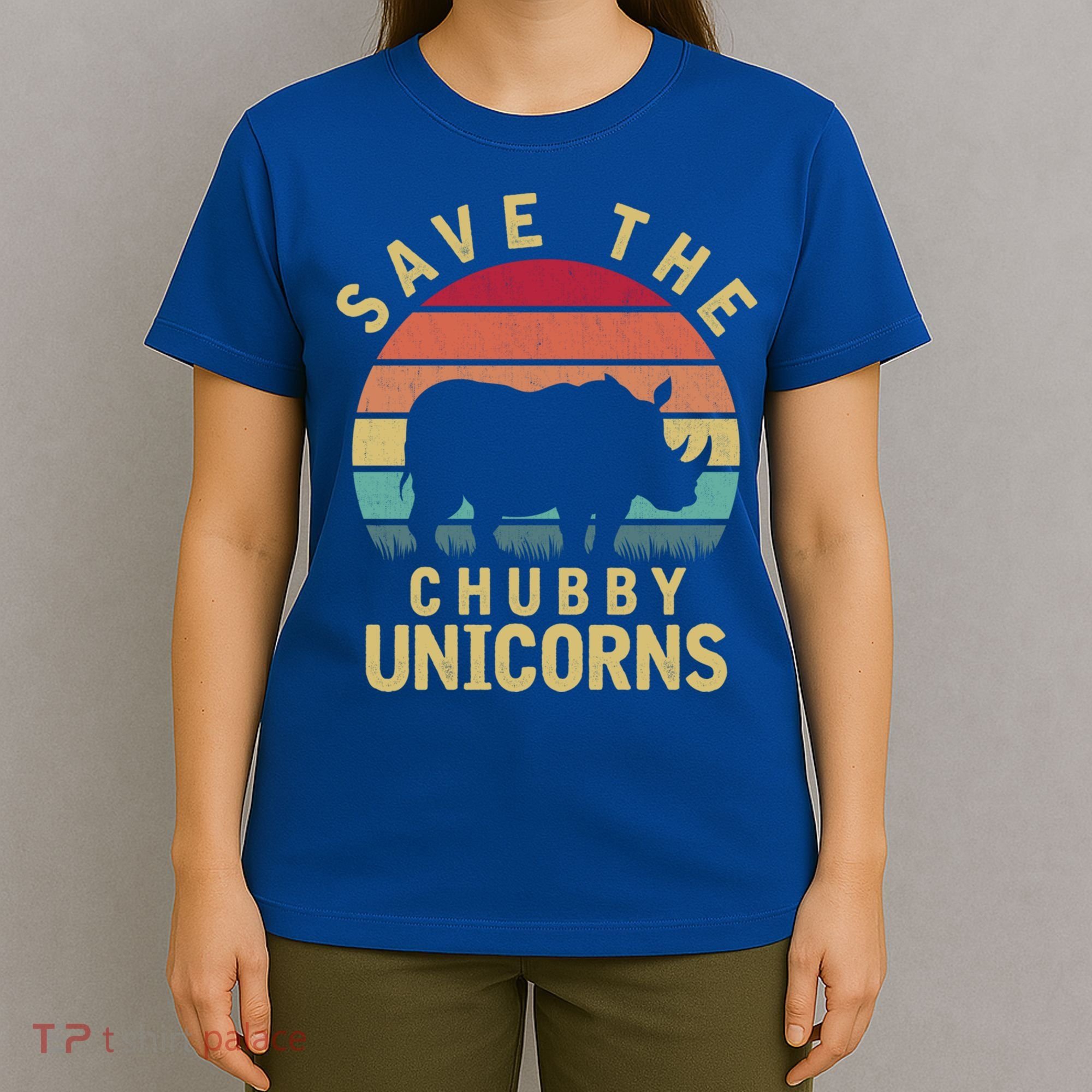 Save The Chubby Unicorn Rhino Cool Gift T-Shirt