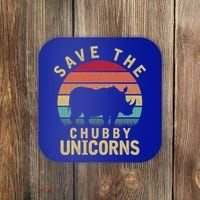 Save The Chubby Unicorn Rhino Cool Gift Coaster thumb 0