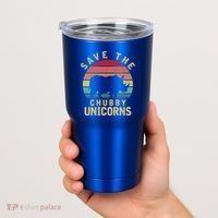 Save The Chubby Unicorn Rhino Cool Gift Tumbler thumb 2