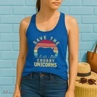 Save The Chubby Unicorn Rhino Cool Gift Women's Tank Top thumb 2