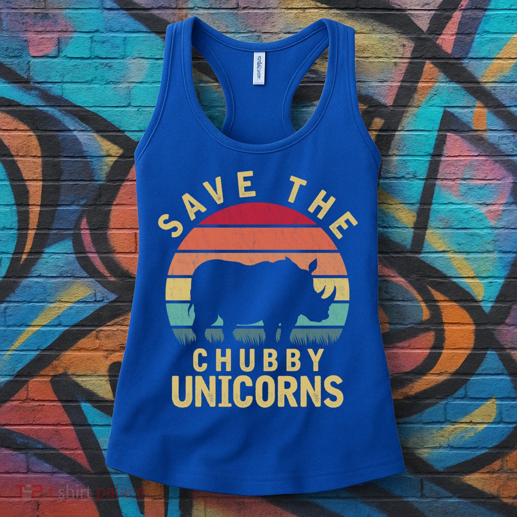 Save The Chubby Unicorn Rhino Cool Gift Women's Tank Top
